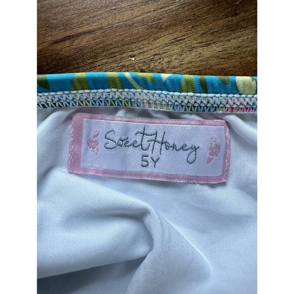 NEW SweetHoney Maddi Tankini Swimsuit Bedhead Hydrangea Purple Green Floral 5 - Picture 5 of 9